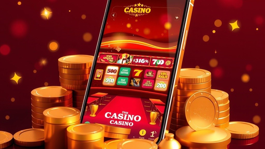 Diwa King mobile app lobby glowing beside stacks of gold casino chips