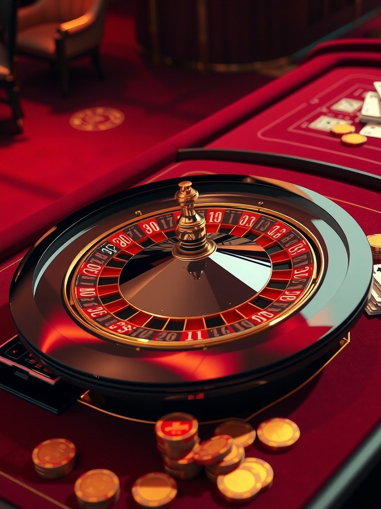 Diwa King live casino artwork with an opulent live dealer table with a roulette wheel and cards