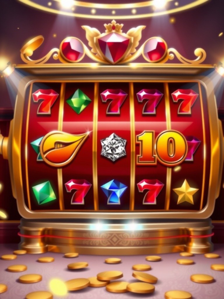 Diwa King slot game artwork with a royal slot machine reel wall with jewelled symbols